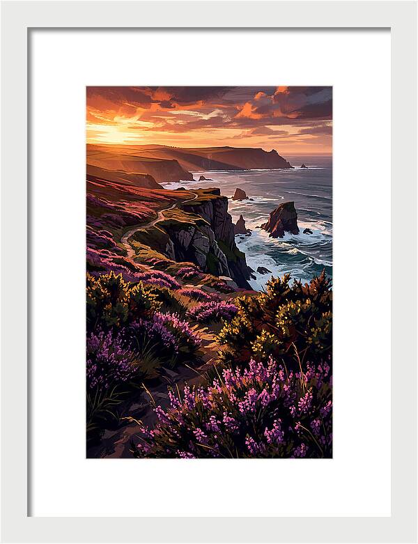 Coastal Heath At Sunset