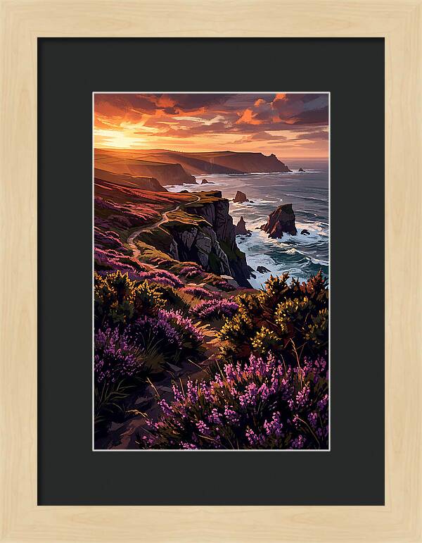 Coastal Heath At Sunset