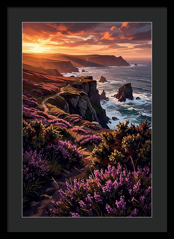Coastal Heath At Sunset