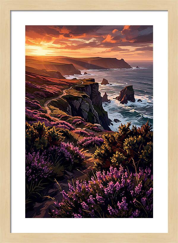 Coastal Heath At Sunset