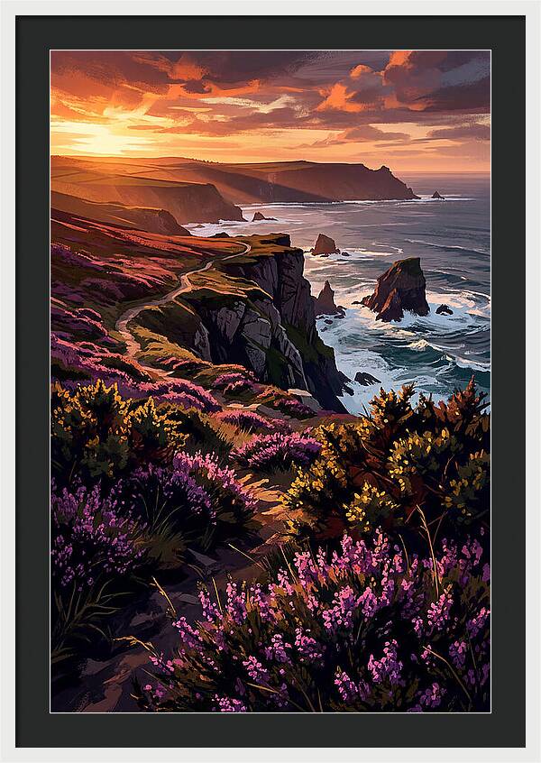 Coastal Heath At Sunset