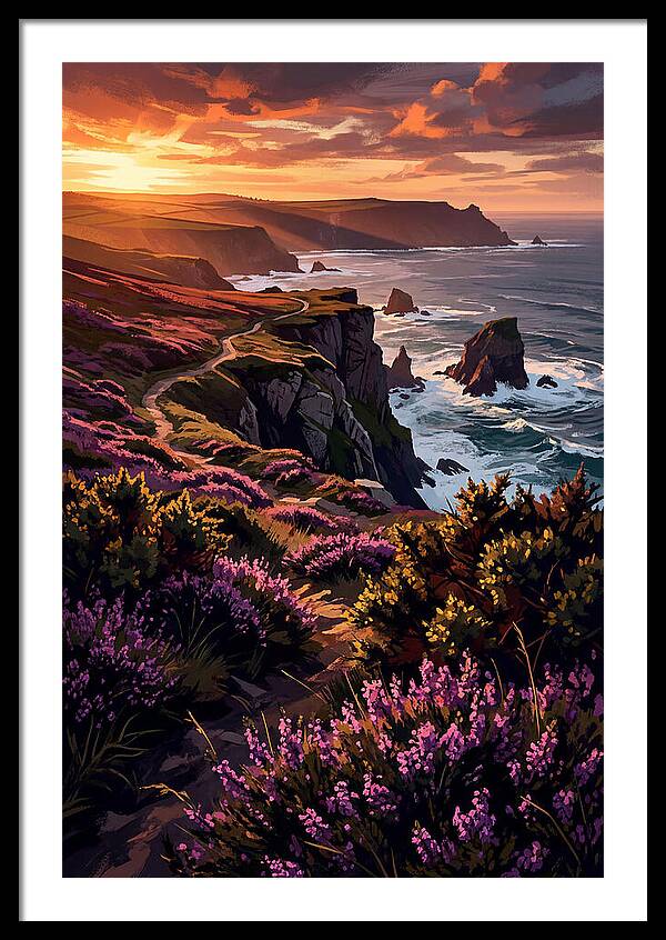 Coastal Heath At Sunset