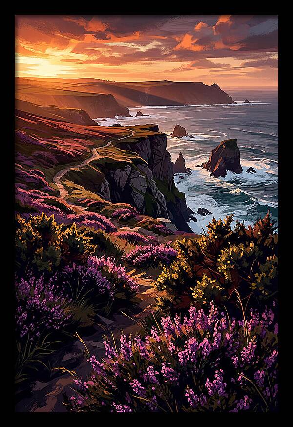 Coastal Heath At Sunset