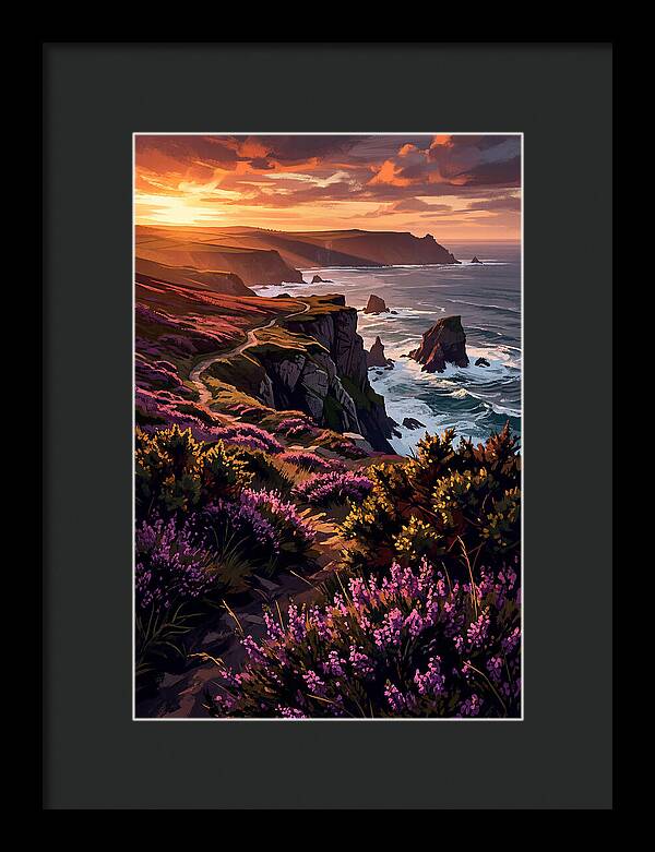 Coastal Heath At Sunset
