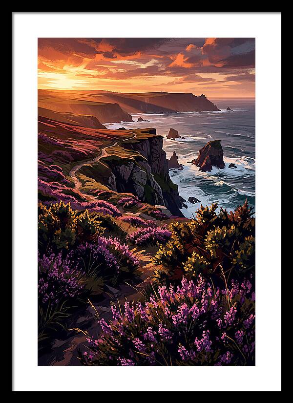 Coastal Heath At Sunset