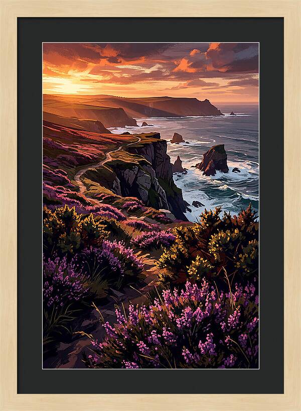 Coastal Heath At Sunset