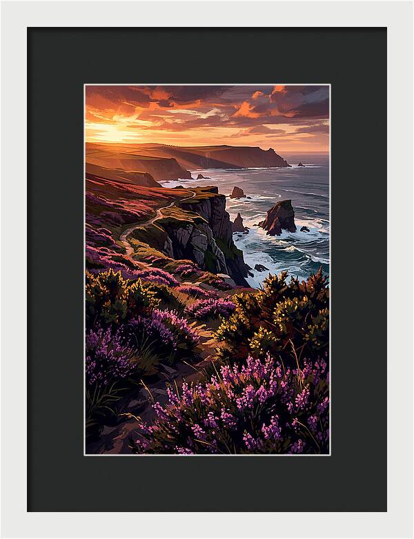 Coastal Heath At Sunset