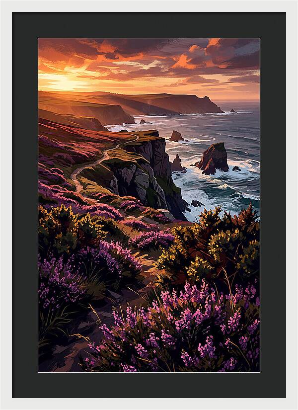 Coastal Heath At Sunset