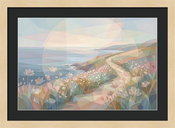Coastal Path Lined With Wildflowers