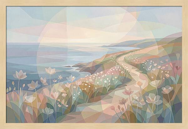 Coastal Path Lined With Wildflowers