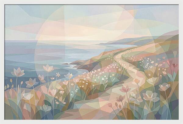 Coastal Path Lined With Wildflowers