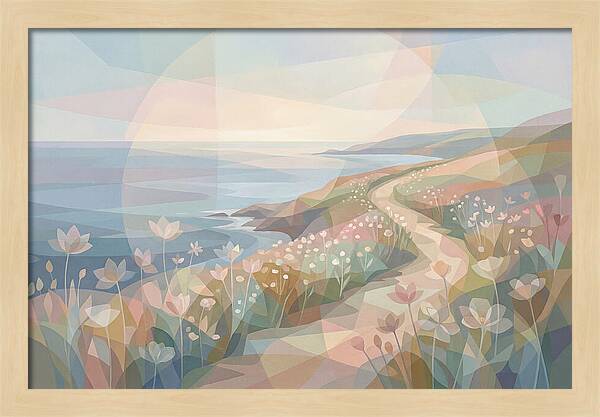 Coastal Path Lined With Wildflowers