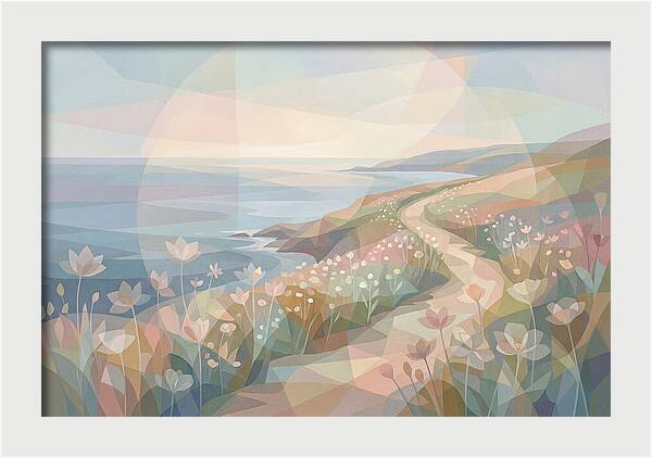 Coastal Path Lined With Wildflowers