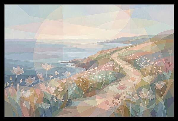 Coastal Path Lined With Wildflowers