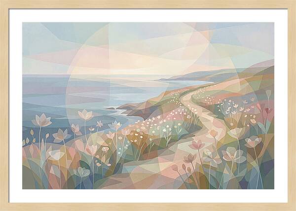 Coastal Path Lined With Wildflowers