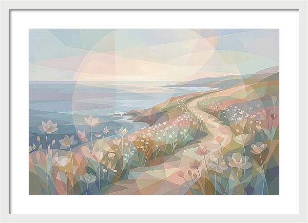 Coastal Path Lined With Wildflowers