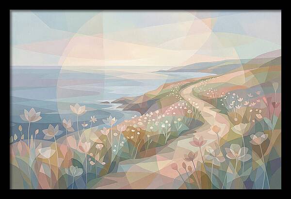 Coastal Path Lined With Wildflowers