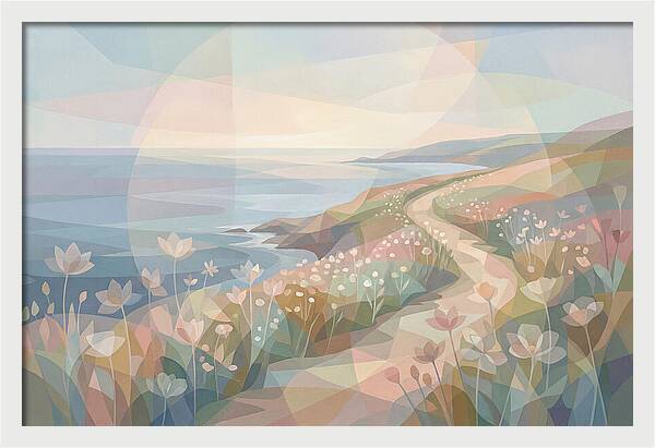 Coastal Path Lined With Wildflowers