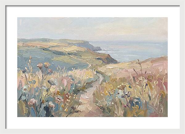 Coastal Path Through Wildflowers
