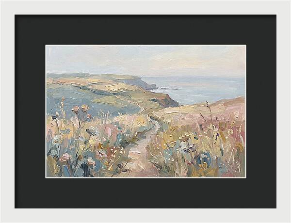 Coastal Path Through Wildflowers