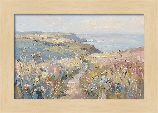 Coastal Path Through Wildflowers