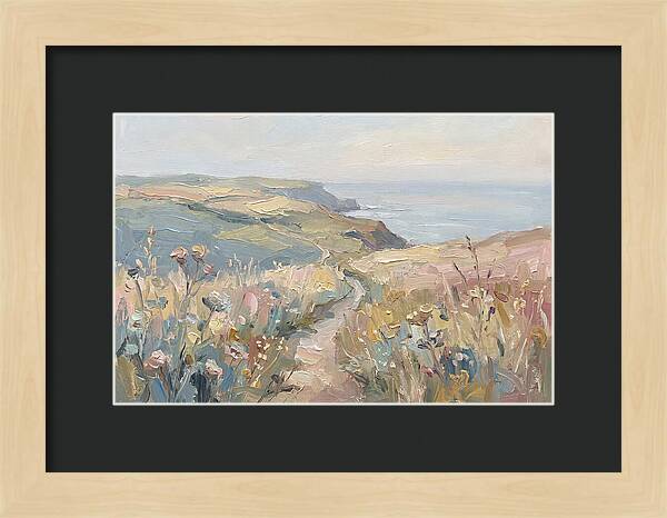 Coastal Path Through Wildflowers