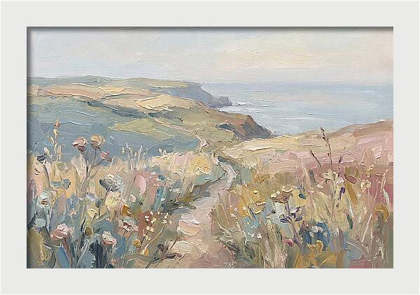 Coastal Path Through Wildflowers