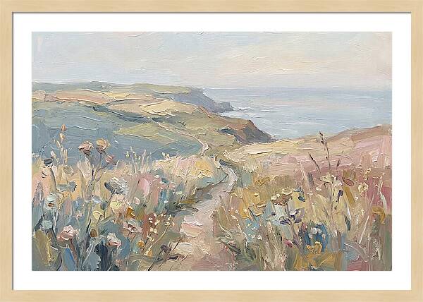 Coastal Path Through Wildflowers