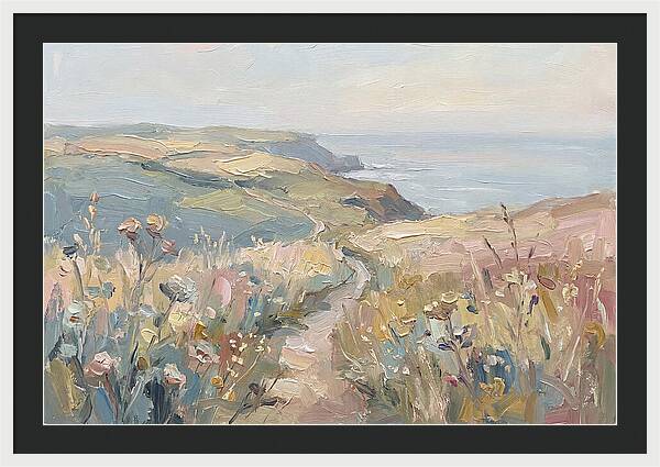 Coastal Path Through Wildflowers