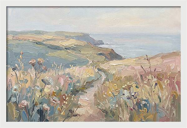 Coastal Path Through Wildflowers