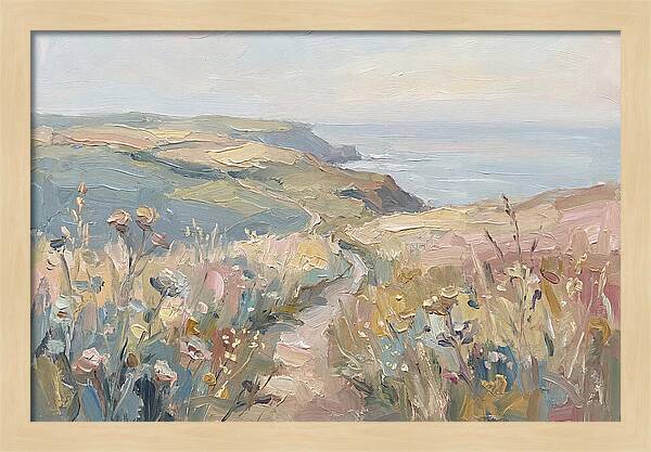 Coastal Path Through Wildflowers