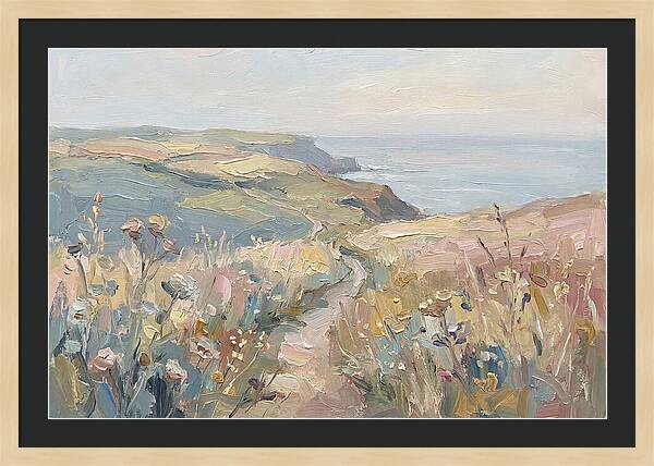 Coastal Path Through Wildflowers
