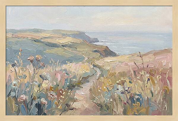 Coastal Path Through Wildflowers