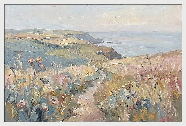 Coastal Path Through Wildflowers