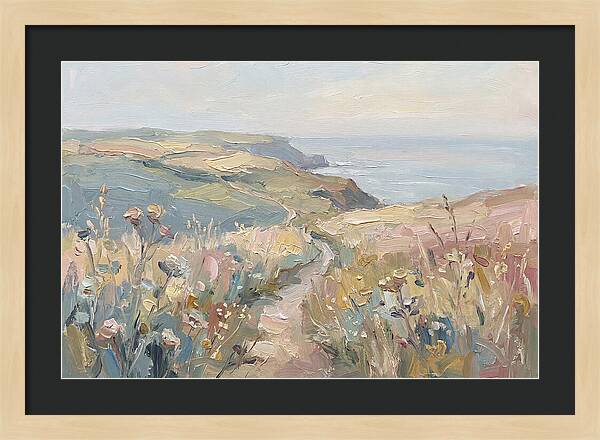 Coastal Path Through Wildflowers