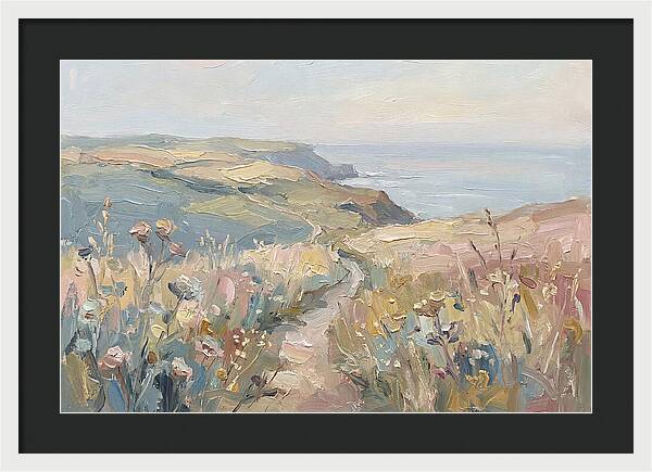 Coastal Path Through Wildflowers
