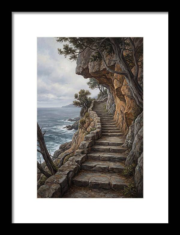 Coastal Pathway Through Cliffs
