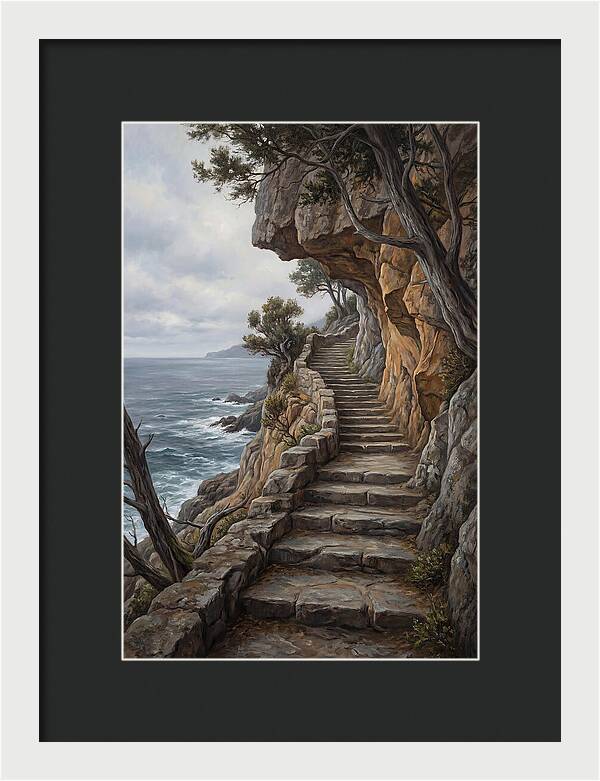 Coastal Pathway Through Cliffs
