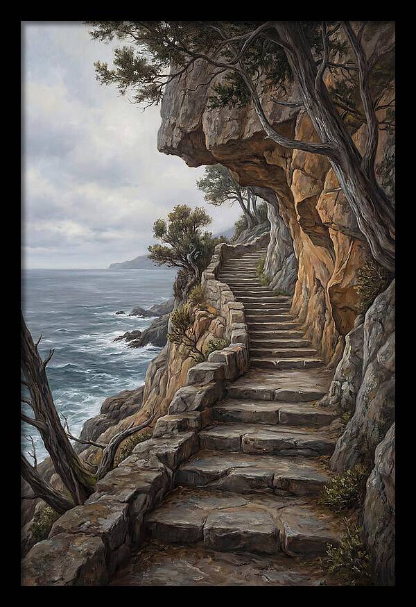 Coastal Pathway Through Cliffs