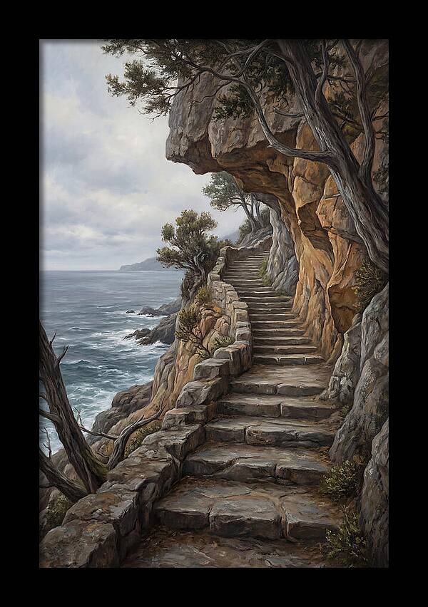 Coastal Pathway Through Cliffs