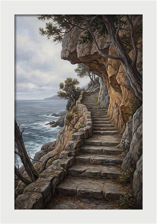 Coastal Pathway Through Cliffs