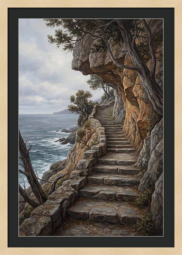 Coastal Pathway Through Cliffs