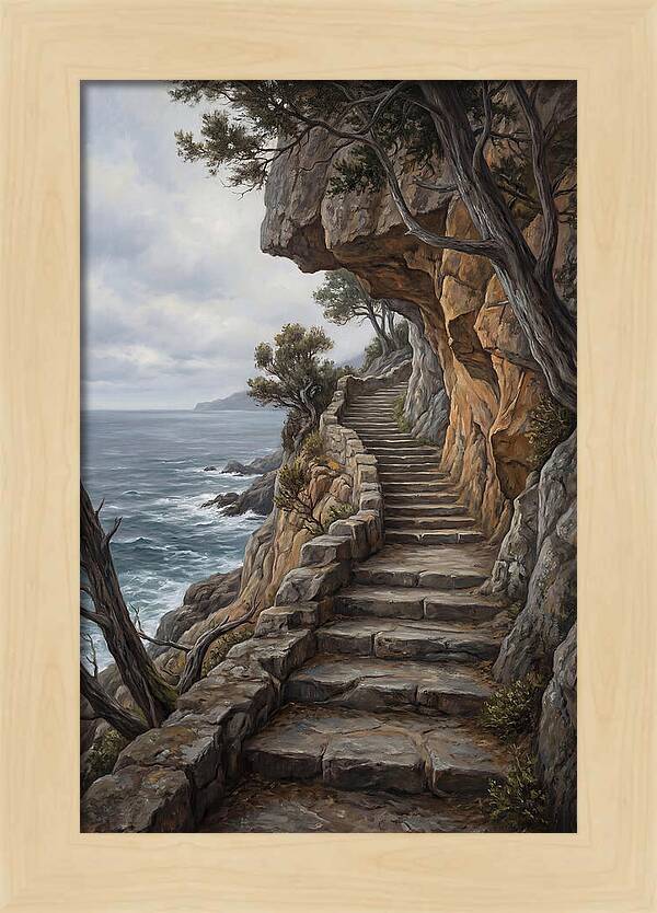 Coastal Pathway Through Cliffs