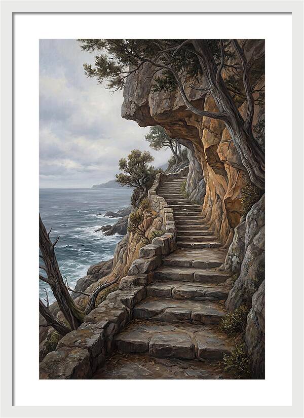 Coastal Pathway Through Cliffs