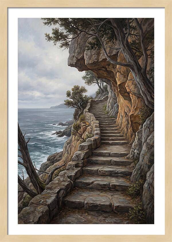 Coastal Pathway Through Cliffs