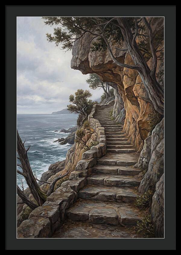 Coastal Pathway Through Cliffs