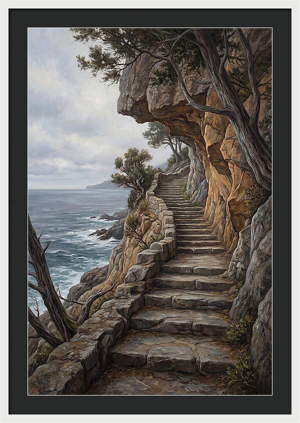 Coastal Pathway Through Cliffs