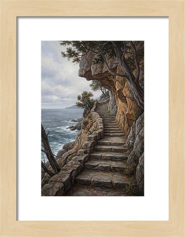 Coastal Pathway Through Cliffs
