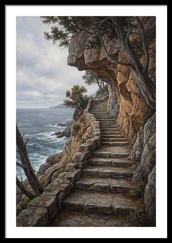 Coastal Pathway Through Cliffs