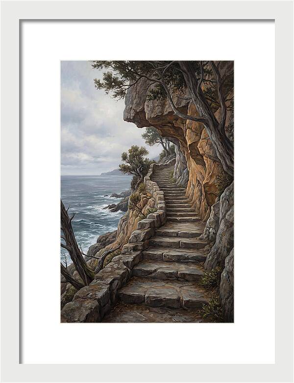Coastal Pathway Through Cliffs
